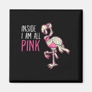 Im Inneren bin ich ganz rosa Flamingo   Funny Flam Magnet