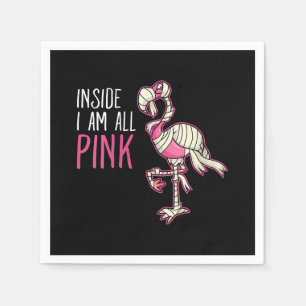 Im Inneren bin ich ganz rosa Flamingo   Funny Flam Serviette