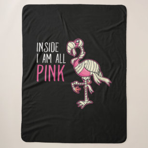 Im Inneren bin ich ganz rosa Flamingo Funny Flam Sherpadecke