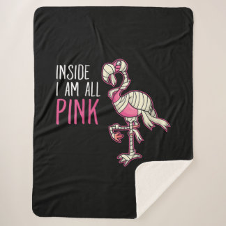 Im Inneren bin ich ganz rosa Flamingo | Funny Flam Sherpadecke
