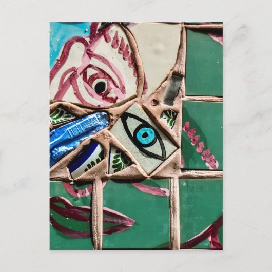 Im Inneren Blick nach Mosaik Graffiti Postkarte (Vorderseite)