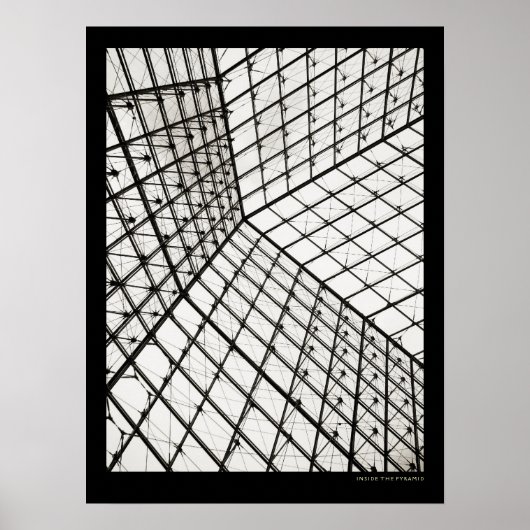 Im Inneren der Pyramide von Louvre - Poster (Vorne)