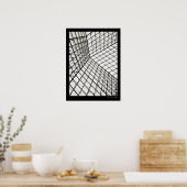 Im Inneren der Pyramide von Louvre - Poster (Küche)