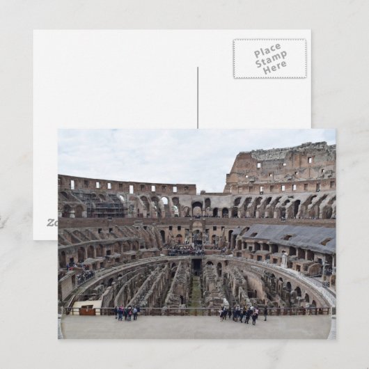 Im Inneren der römischen Postkarte Colosseo (Vorne/Hinten)