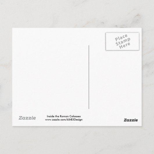 Im Inneren der römischen Postkarte Colosseo (Rückseite)