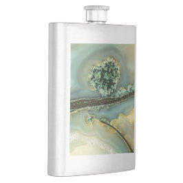 Im Inneren eines halb wertvollen Steins Flachmann