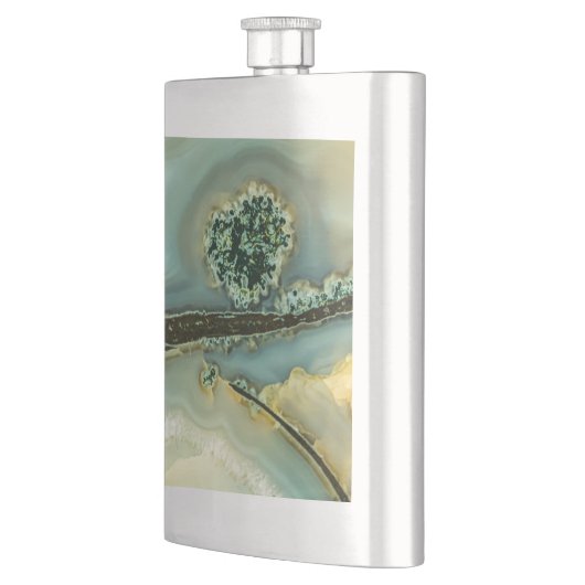 Im Inneren eines halb wertvollen Steins Flachmann (Links)