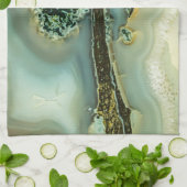 Im Inneren eines halb wertvollen Steins Geschirrtuch (Gefaltet)