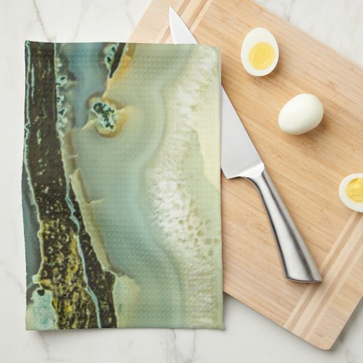 Im Inneren eines halb wertvollen Steins Geschirrtuch (Viertel Falte)