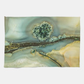 Im Inneren eines halb wertvollen Steins Geschirrtuch (Horizontal)