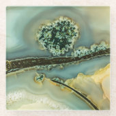 Im Inneren eines halb wertvollen Steins Glasuntersetzer (Vorderseite)