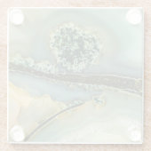 Im Inneren eines halb wertvollen Steins Glasuntersetzer (Rückseite)