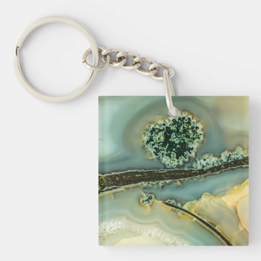 Im Inneren eines halb wertvollen Steins Schlüsselanhänger (Vorderseite)