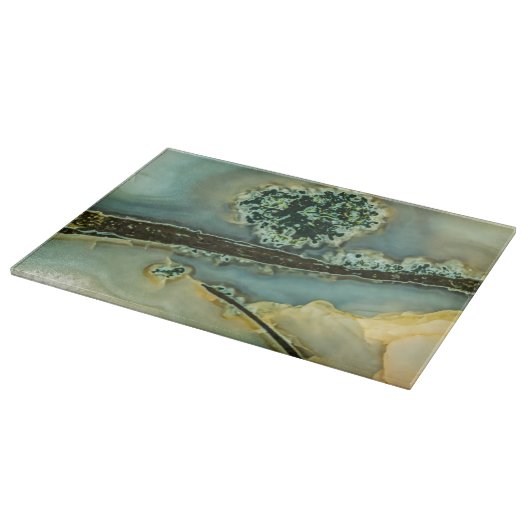 Im Inneren eines halb wertvollen Steins Schneidebrett (Ecke)