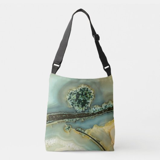 Im Inneren eines halb wertvollen Steins Tragetaschen Mit Langen Trägern (Vorderseite)