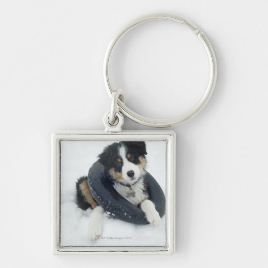 im inneren Rohr im Schnee Schlüsselanhänger (Vorne)