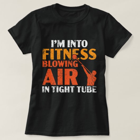 Im Into Fitness blasen Luft in der Nebenstraße Glä T-Shirt (Design vorne)