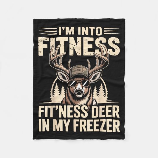 Im Into Fitness Fit'ness My Deer Zer Funny Hunting Fleecedecke (Vorderseite)