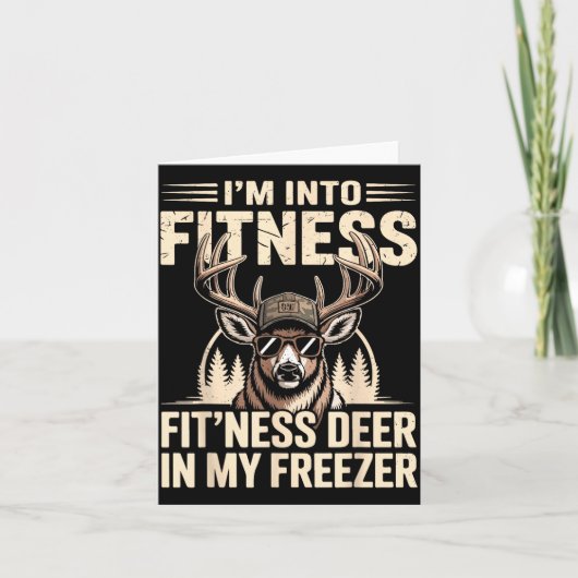 Im Into Fitness Fit'ness My Deer Zer Funny Hunting Karte (Vorderseite)