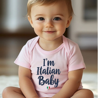 "I'm Italian Baby" Funny Italian Pride Baby Strampler