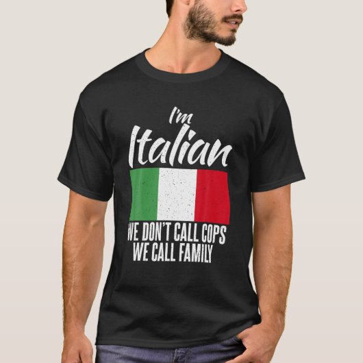 Im Italienischen spreche ich mit Händen Funny Ital T-Shirt (Vorderseite)