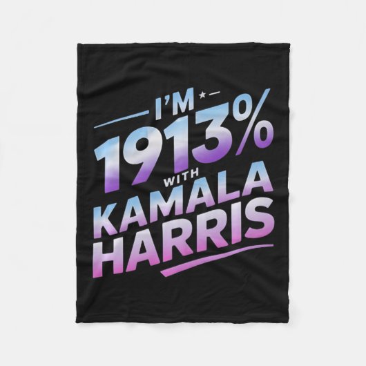 Im Jahr 1913 % mit Kamala Harris 2024 Premium Fleecedecke (Vorderseite)