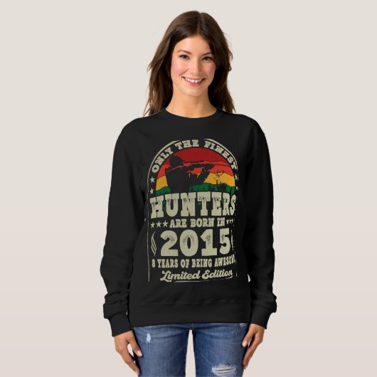 Im Jahr 2015 werden die besten Jäger Geboren im Ja Sweatshirt (Vorne ganz)