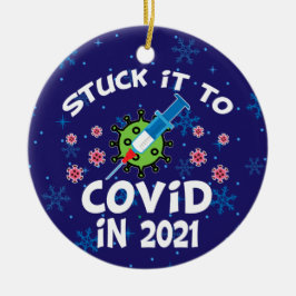 Im Jahr 2021 an Covid festgehalten Keramik Ornamen Ornament