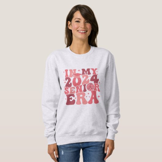 Im Jahr 2024 | Rosa Groovy Lettering Sweatshirt (Vorne ganz)