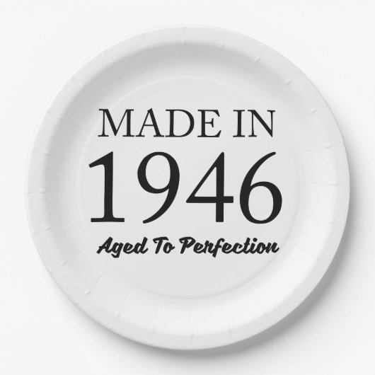 Im Jahre 1946 gemacht Pappteller (Vorderseite)
