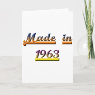 IM JAHRE 1963 GEMACHT KARTE