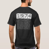 IM JAHRE 1974 T-Shirt (Rückseite)