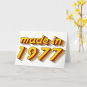 Im Jahre 1977 gemacht (Yellow&Red) Karte (Gelbe Blume)