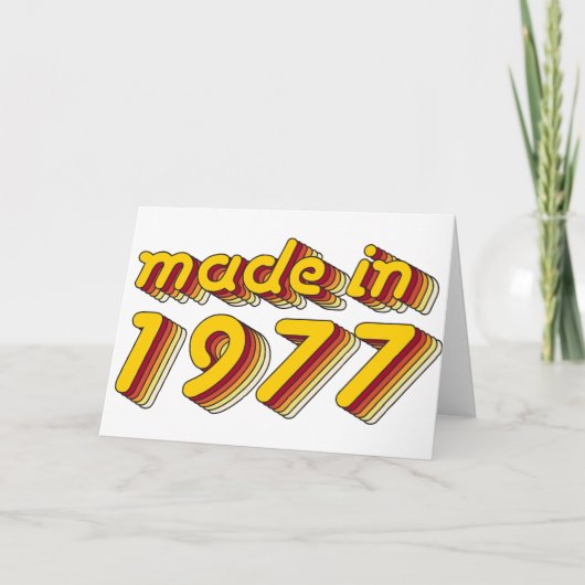 Im Jahre 1977 gemacht (Yellow&Red) Karte (Vorderseite)