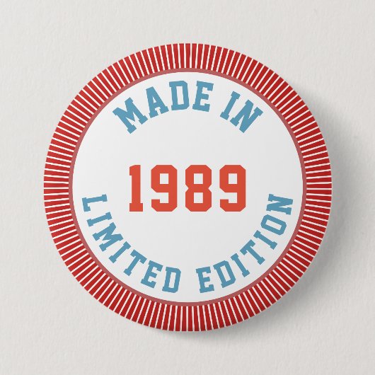 Im Jahre 1989 gemacht Button (Vorderseite)