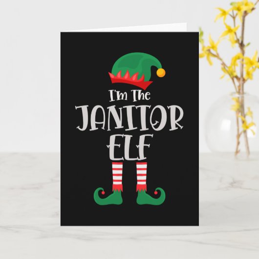 Im Janitor Elf passt Weihnachten Karte (Gelbe Blume)