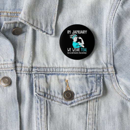 Im Januar tragen wir Aquamarin für Gebärmutterhals Button (Beispiel)