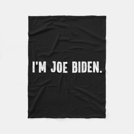 I'm Joe Biden Funny Instant Lazy Halloween Costume Fleecedecke (Vorderseite)