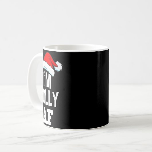 I'm Jolly Af Pajama, Christmas Adult Naughty Sweat Kaffeetasse (Vorderseite Links)