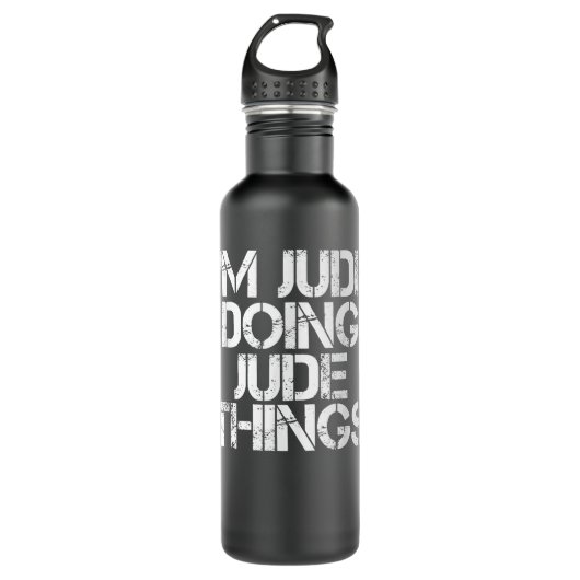 I'M JUDE DOING JUDE THINGS Funny Birthday Name Gif Edelstahlflasche (Vorderseite)
