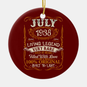 Im Juli 1938 Geboren Vintage 84. Geburtstag 84 Jah Keramik Ornament