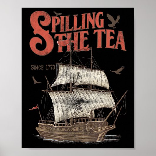 Im Juli die Teeausbreitung seit 1773 Geschichte Le Poster (Vorne)