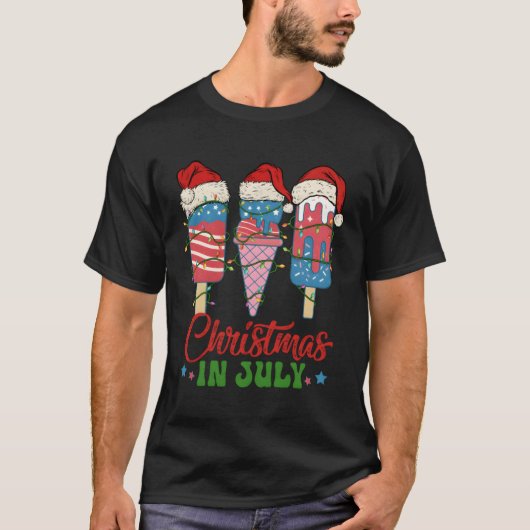 Im Juli Eiszeit-Pop in der Santa-Familie T-Shirt (Vorderseite)