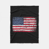 Im Juli erschütterte amerikanische Flaggentasche d Fleecedecke (Vorderseite)