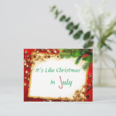 Im Juli ist Weihnachten Postkarte (Stehend Vorderseite)