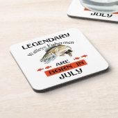 Im Juli sind die legendären Walleye-Fischer Gebore Getränkeuntersetzer (Linke Seite)