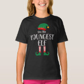 Im Jüngsten Elf, der Weihnachten passt T-Shirt (Vorderseite)