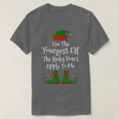 Im Jüngsten Elf Familie Matching Funny Christma T-Shirt (Design vorne)