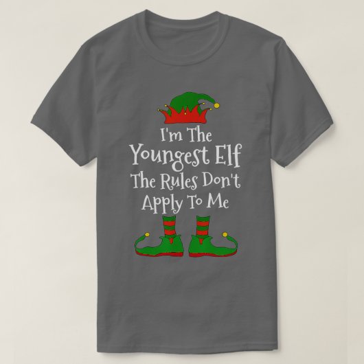 Im Jüngsten Elf Familie Matching Funny Christma T-Shirt (Design vorne)