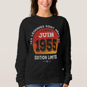 Im Juni 1955 Geboren 67. Geburtstag 67 Jahre Sweatshirt